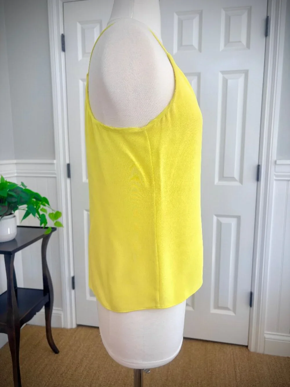 J. Crew Silk Carrie Cami in Bright Yellow, Size 2